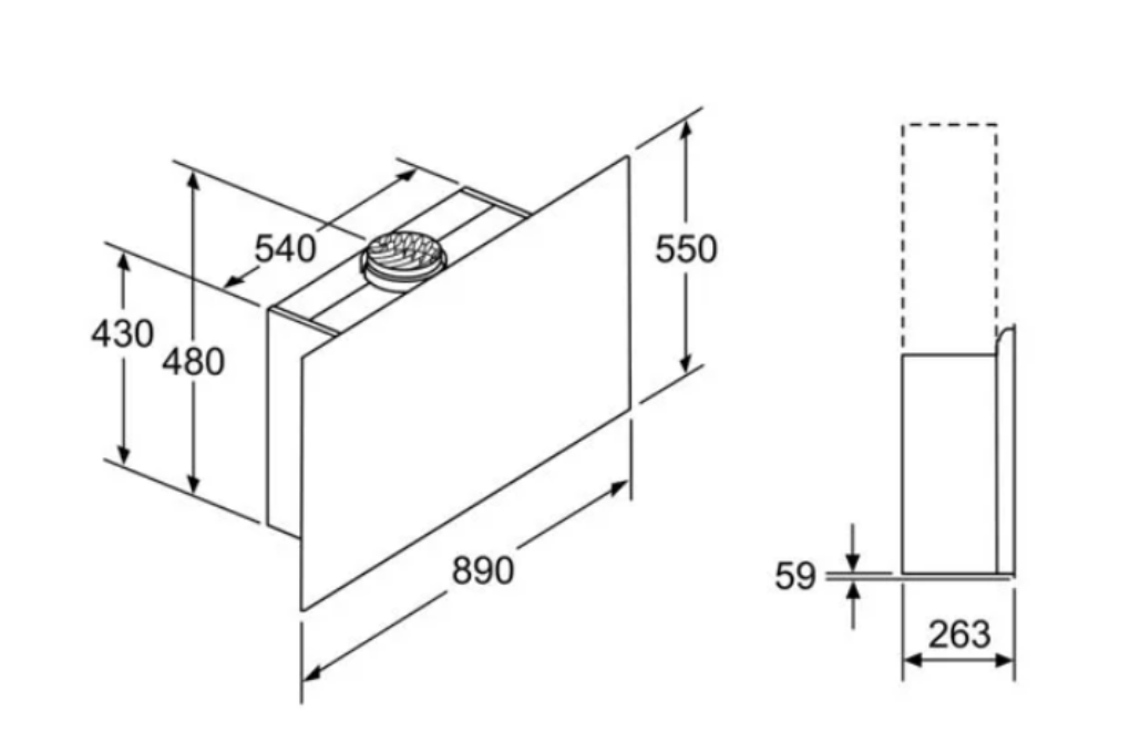 Máy Hút Mùi Áp Tường Bosch DWF97RV60B