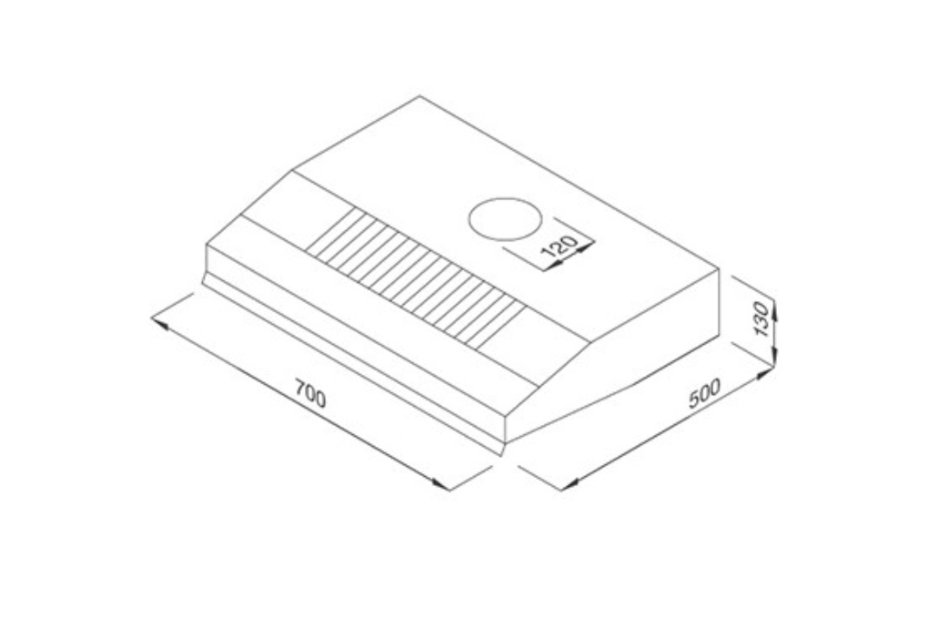 Máy hút khử mùi Malloca H342.7 TC