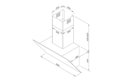 Máy hút mùi áp tường Malloca MC 9086HS
