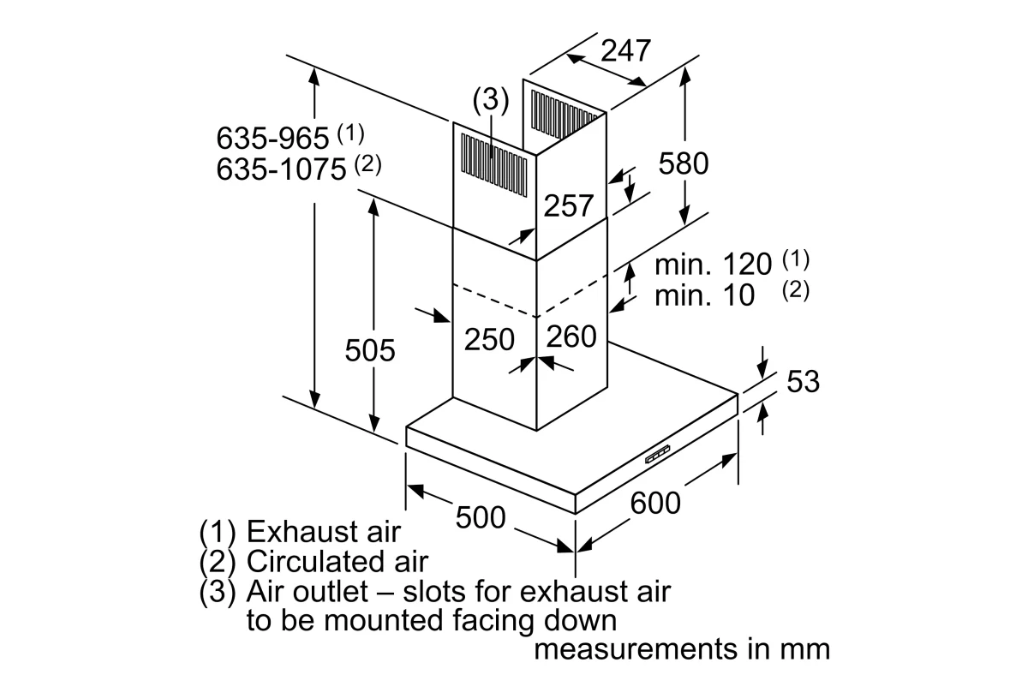 Máy hút mùi áp tường Bosch DWB66DM50B