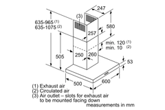 Máy hút mùi áp tường Bosch DWB66DM50B