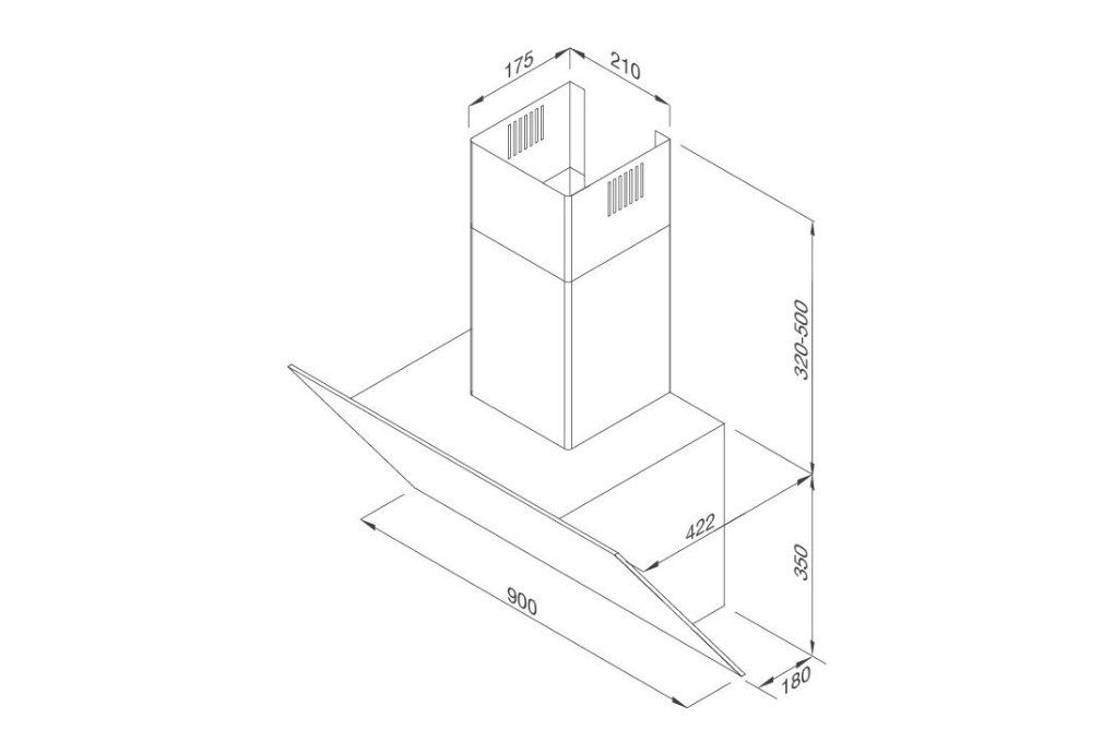 Máy hút mùi áp tường Malloca VITA V-13 GRES