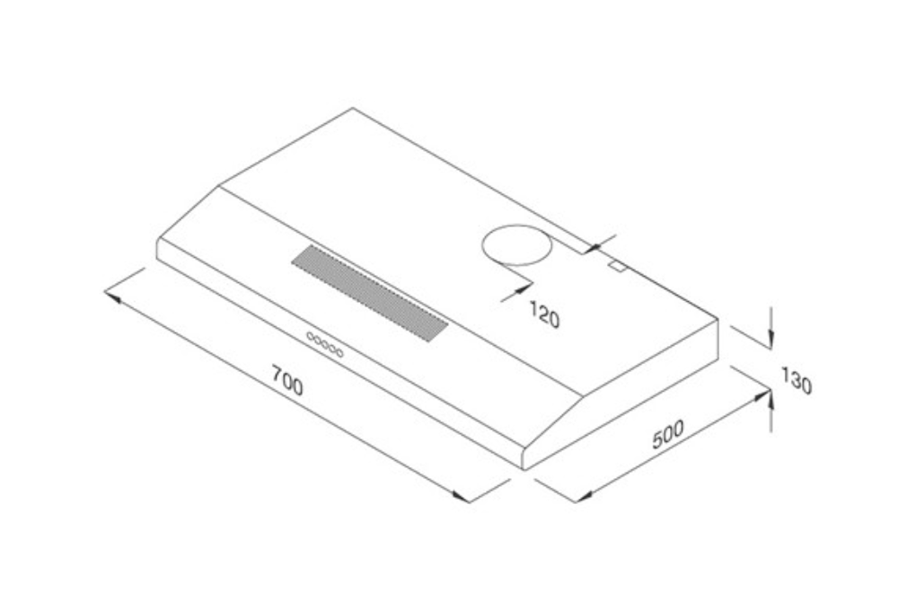 Máy hút khói khử mùi Malloca H365.7B