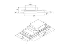 Máy hút khử mùi âm trần Malloca FASCIA C-90