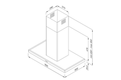 Máy hút mùi đảo Malloca SLIM K-4250