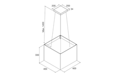 Máy hút mùi đảo Malloca CONCRETE K-400BR