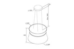 Máy hút mùi đảo Malloca Sophie K-500W