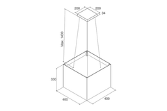 Máy hút khói khử mùi Malloca CONCRETE K-400