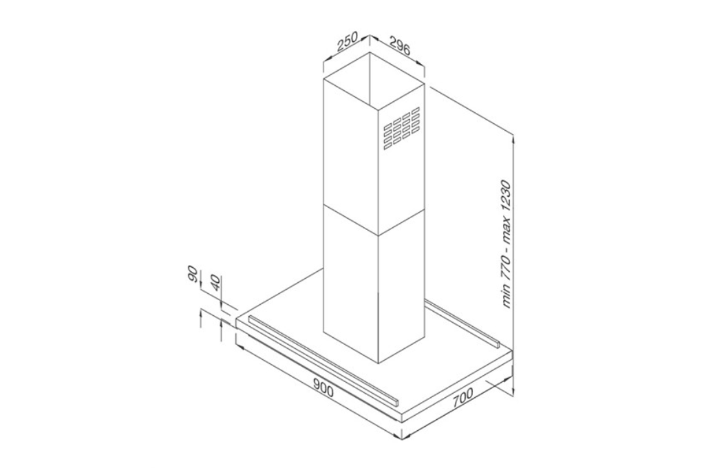 Máy hút mùi đảo Malloca JOINT-I900A