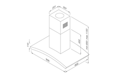Máy hút mùi đảo Malloca DUNE-I90S