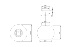 Máy hút mùi đảo Malloca SPHERA WHITE I001W