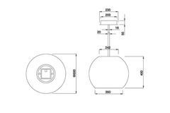 Máy hút mùi đảo Malloca Sphera chrome-I001C