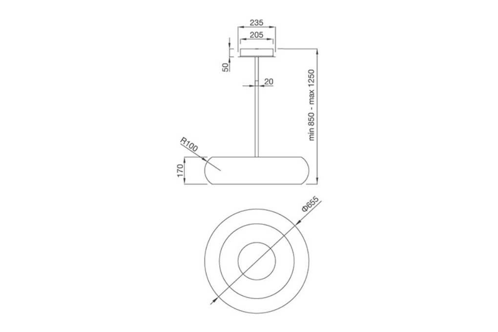 Máy hút mùi đảo Malloca GEMINI BLACK – I235F