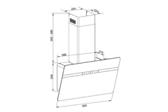 Máy hút mùi áp tường Malloca MC 80ECO