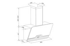 Máy hút khói khử mùi áp tường Malloca DRIVE F-152W