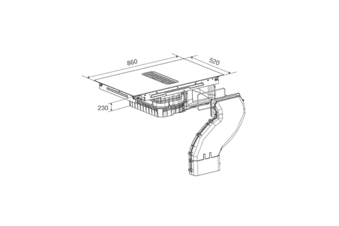 Bếp từ kết hợp máy hút mùi Malloca HIH 860 FZ
