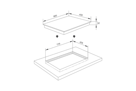 Bếp Từ Âm 2 Vùng Nấu Malloca Skylux MH-802