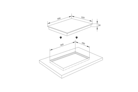 Bếp từ 3 vùng nấu Malloca MH-5903