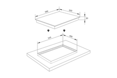 Bếp Kính Âm 3 Vùng Từ Malloca MI 593-BN