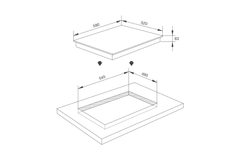 Bếp Kính Âm 3 Từ  Malloca MI 593 WN