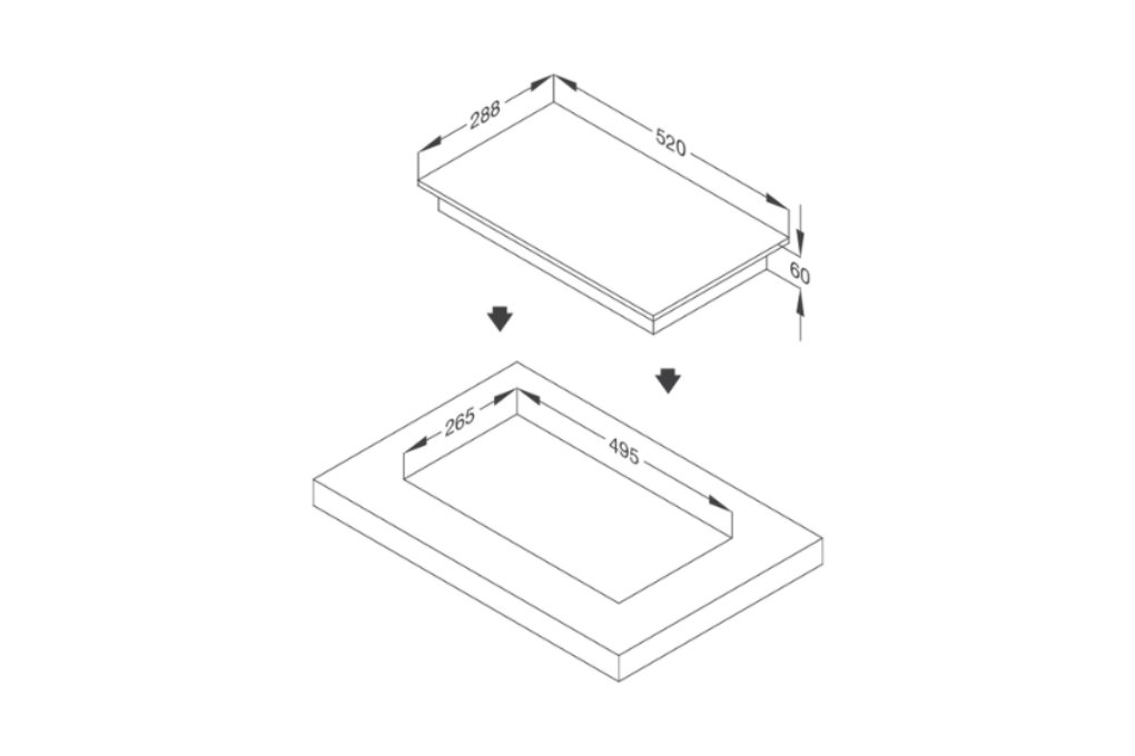 Bếp Kính Âm 1 từ Domino Malloca MDI 301