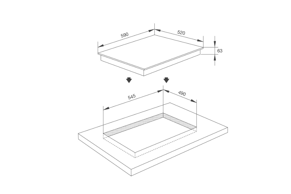 Bếp Từ 3 Vùng Nấu Malloca MI 593W