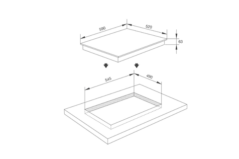 Bếp Từ 3 Vùng Nấu Malloca MI 593W