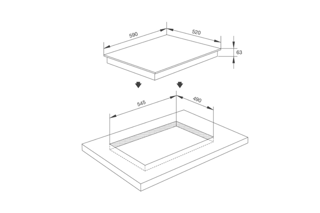 Bếp Từ 3 Vùng Nấu Malloca MI 593B