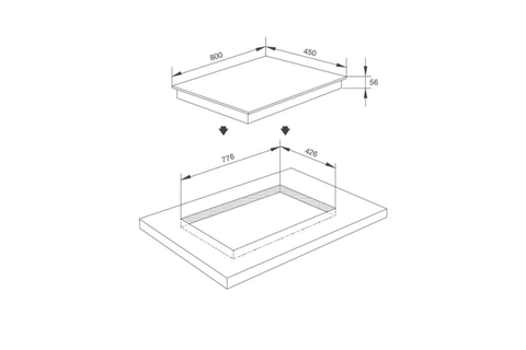 Bếp Từ Âm 3 Vùng Nấu Malloca Skylux MH-803