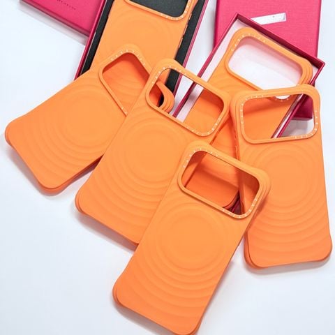 Case Ốp Điện thoại iPhone Casetify Ripple Case Cam - Orange Magsafe Basic iPhone 17/16/15Pro/Promax