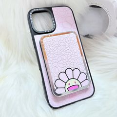Case Ốp Điện thoại iPhone Hoa Cười Gương Nền Hồng x Murakami Flower Mirror CaseTify iPhone 17/16/Promax
