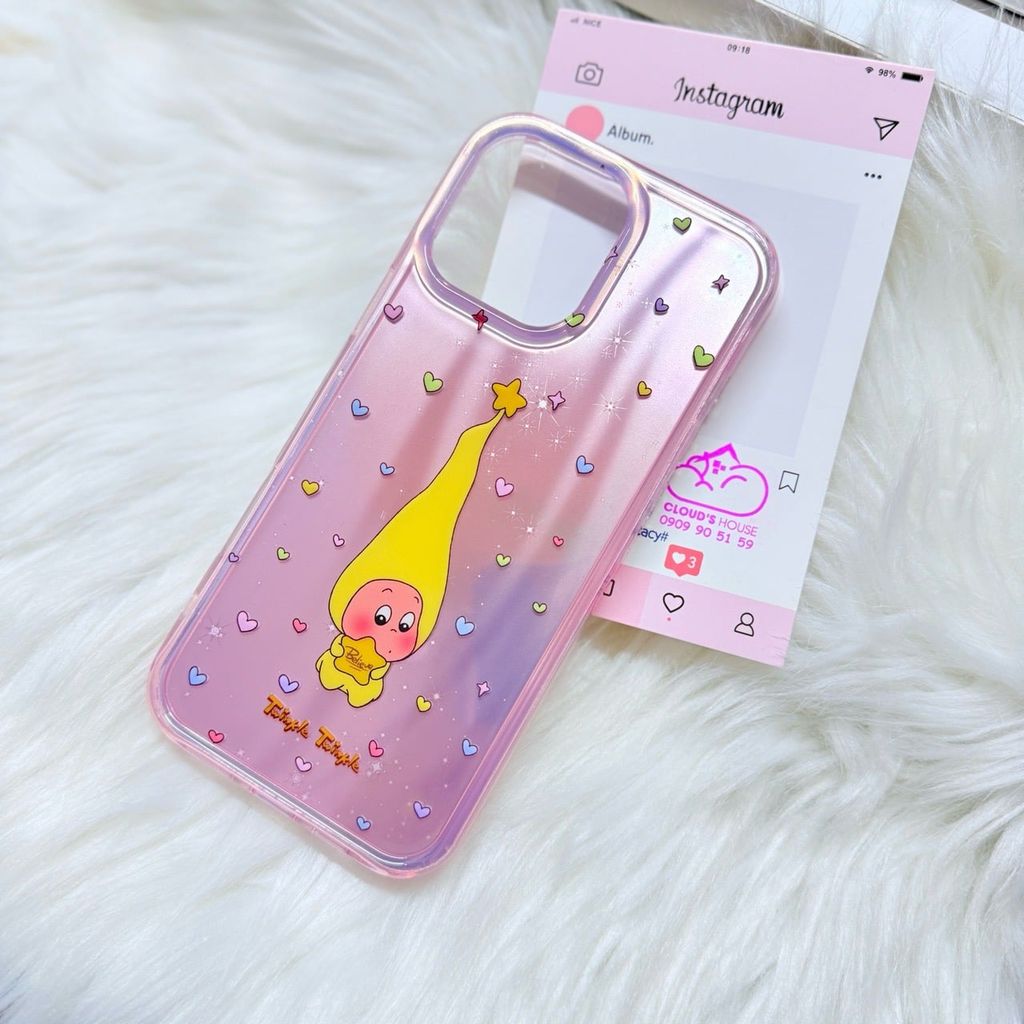 Case Ốp điện thoại iPhone Twinkle Twinkle Hologram Bling Bling iPhone 13/14/15/16/17Pro/Promax