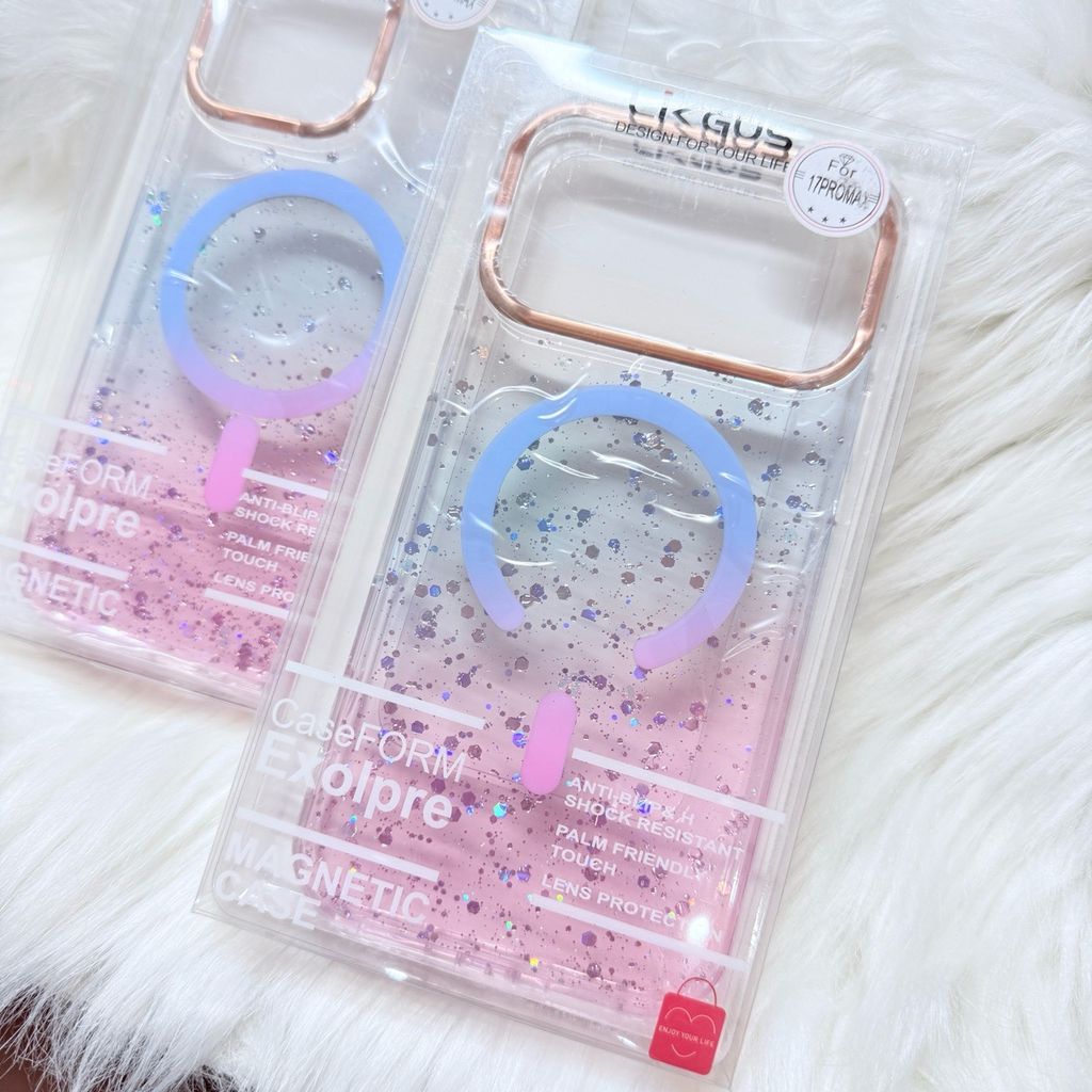 Case Ốp điện thoại iPhone Likgus Trong Ombre Nhiều Màu Bling Bling Magsafe iPhone 16/17/Promax