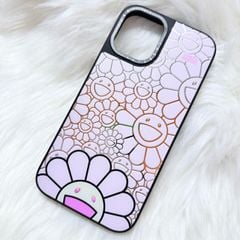 Case Ốp Điện thoại iPhone Hoa Cười Nền Hồng x Murakami Flower Mirror CaseTify iPhone 17/16/Promax