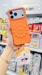 Case Ốp Điện thoại iPhone TAKASHI MURAKAMI x CASETiFY FLOWERS BLOOM Màu Cam Basic iPhone 17/16/15Pro/Promax