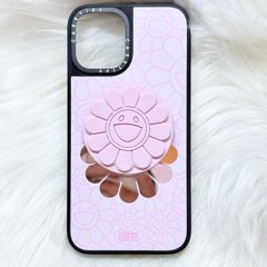 Case Ốp Điện thoại iPhone Hoa Cười Gương Nền Hồng x Murakami Flower Mirror CaseTify iPhone 17/16/Promax