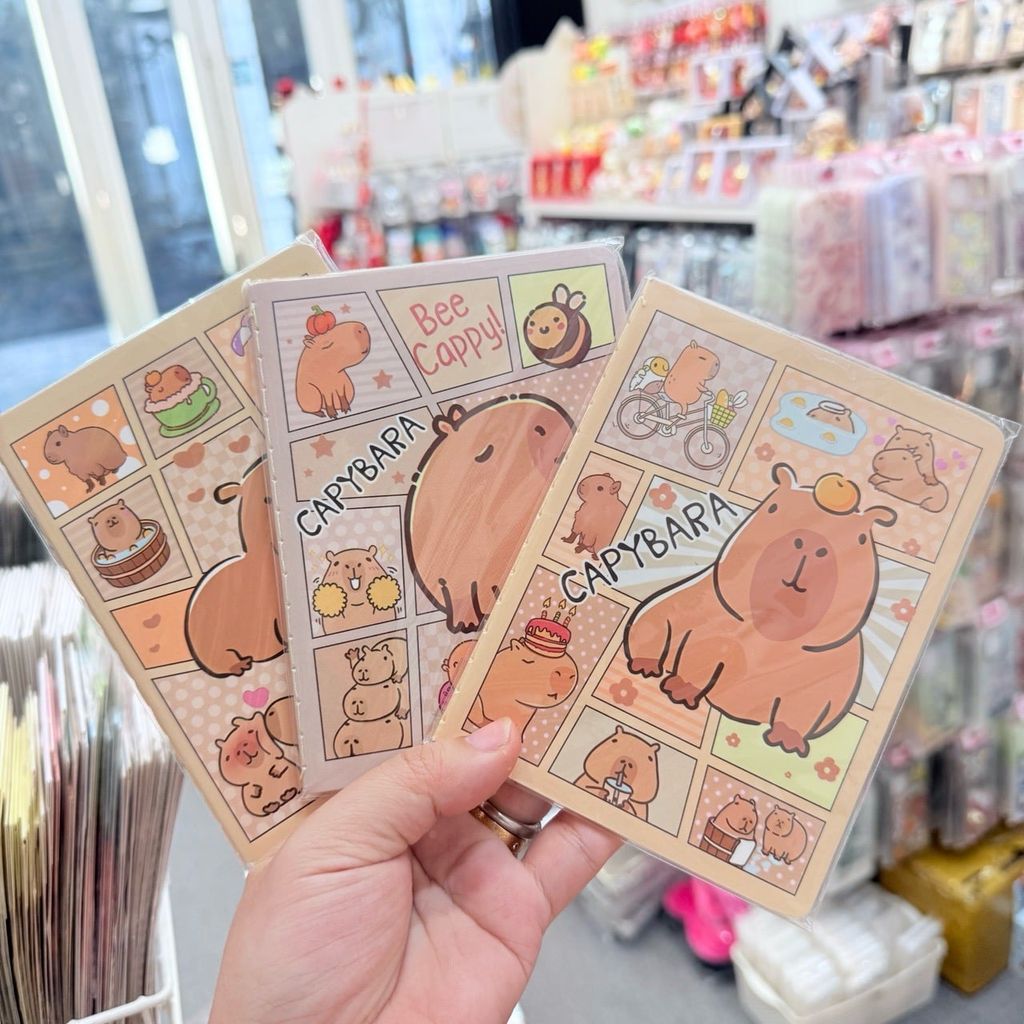 Sổ Tay - Sổ Lò Xo nhiều mẫu Capybara Dễ Thương Cho bé (ĐÀI LOAN)