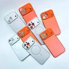 Case Ốp Điện thoại iPhone Nhám Màu Cam Basic Bảo Vệ Camera Magsafe Basic iPhone 17/16/15Pro/Promax