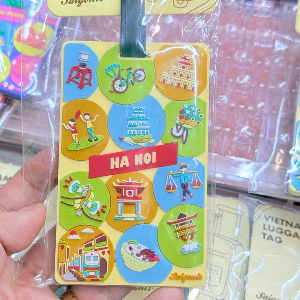 Thẻ Treo Hành Lý Vali Nhựa Dẻo PVC Luggage Tag Hình Ảnh Việt Nam Quà Lưu Niệm
