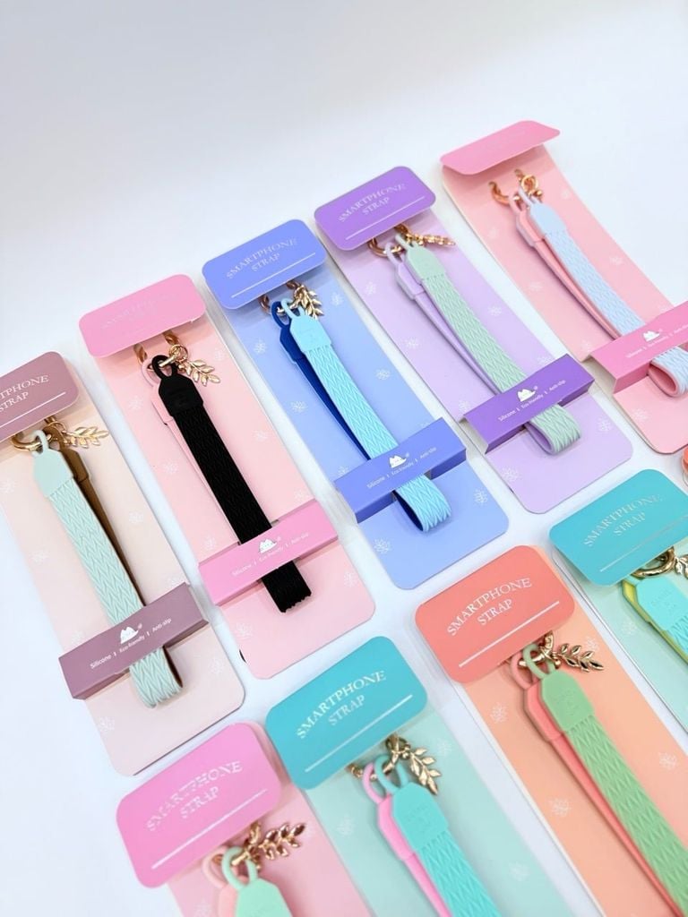 DÂY BI CHARM DẸP 2 MẶT 2 MÀU Silicone CHỐNG BẨN kèm charm