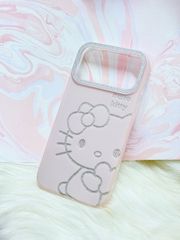 Case Ốp điện thoại iPhone Hello Kitty Hồng Nhạt Viền Camera Bling Bling iPhone 17/Pro/Promax