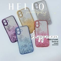 Case Ốp điện thoại iPhone TRong 2in1 Bling Bling Viền Xi iPhone 15/16/Plus