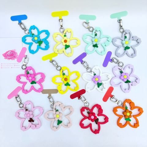 DÂY CHARM HOA Silicone R.E.P CaseTify CHỐNG BẨN kèm charm nhiều màu sắc