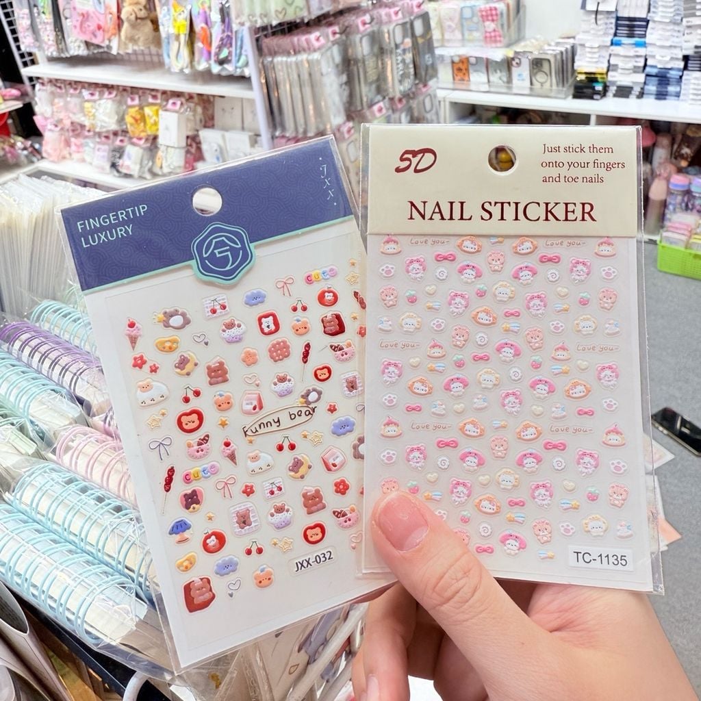 Sticker 5D Nổi Mini Nails/ Điện Thoại