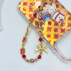 Dây Đeo Điện Thoại Ngắn Charm Đá Tài Lộc Tết 2026