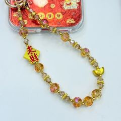 Dây Đeo Điện Thoại Ngắn Charm Đá Tài Lộc Tết 2026