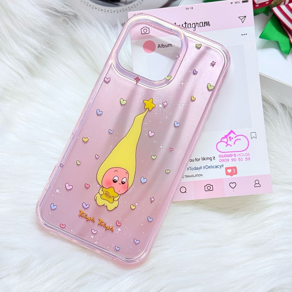Case Ốp điện thoại iPhone Twinkle Twinkle Hologram Bling Bling iPhone 13/14/15/16/17Pro/Promax