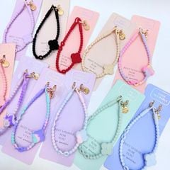 DÂY BI CHARM HOA Silicone CHỐNG BẨN kèm charm