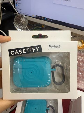 Cover Case Vỏ Bảo Vệ Airpod CASETIFY Silicone Màu Xanh Dương