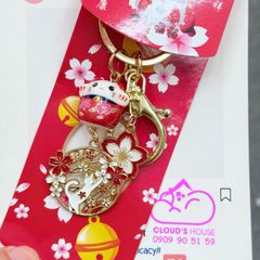 Móc Khóa Mèo Hoa Anh Đào Tết 2026